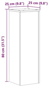 Βάσεις Φυτών 2 Τεμ. Sonoma Δρυς 25x25x80 εκ. Επεξεργασμένο Ξύλο - Καφέ