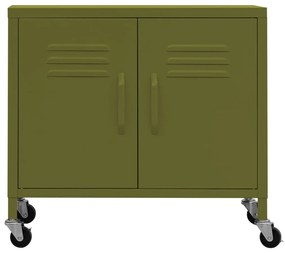 vidaXL Ντουλάπι Αποθήκευσης Πράσινο Λαδί 60 x 35 x 56 εκ. από Ατσάλι