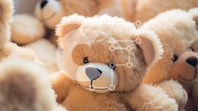 Intra Συλλεκτικό Ξύλινο Παζλ Plywood  4mm - Ομάδα αρκουδιών με βιβλία και παιχνίδια Σε Ξύλινο Κουτί - Διαστάσεις: 10x10 cm – 25 κομμάτια