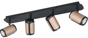 Φωτιστικό Οροφής - Σποτ Gillan 814500465 60x12x16cm 4xGU10 10W Coffee-Black Trio Lighting