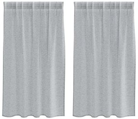 vidaXL Κουρτίνες με κουρτίνες 2 pcs Σκούρο γκρι 140x140εκ Πολυεστέρας