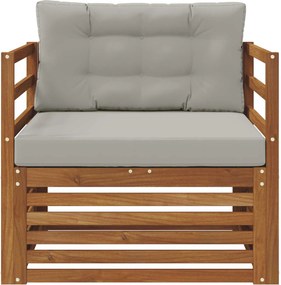 vidaXL Εξωτερικός καναπές Στερεό Ξύλο Ακακίας και Πολυεστέρ