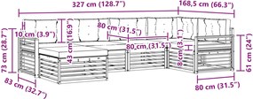 vidaXL Σειρά Καναπέ Εξωτερικού 6 pcs Άσπρο και Ανθρακί Πολυεστέρας