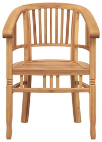 vidaXL Καρέκλες Κήπου 2 pcs Καφέ 63 x 58 x 89 εκ. Μασίφ ξύλο teak
