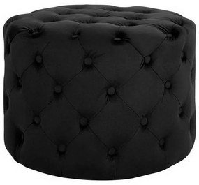Σκαμπό Kassie Chesterfield HM8406.04 Μαύρο Φ60x43cm Fabric