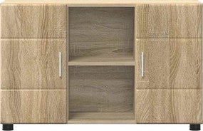 vidaXL Πλαϊνό γραφείο με ράφι Δρύς Sonoma 88,5 x 30,5 x 55,5 εκ