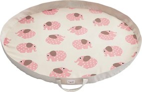 3Sprouts Στρώμα παιχνιδιού και τσάντα 2 σε 1, Elephant pink
