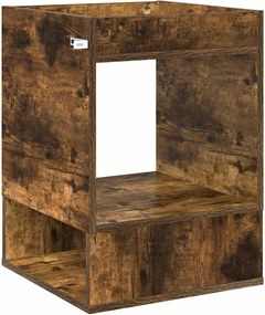 vidaXL End Table Καπνιστό Δρύς 40 x 40 x 56 εκ. Επεξεργασμένο ξύλο