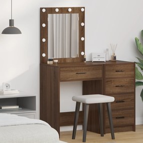 vidaXL Κομοδίνο Καφέ δρυς 50 x 41 x 135 εκ Επεξεργασμένο ξύλο