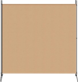 vidaXL Δίαυλος Δωματίου 2 Πάνελ Μπεζ 348 x 180 cm Ύφασμα