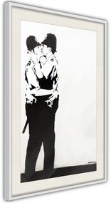 Αφίσα - Banksy: Kissing Coppers II - 30x45 - Χρυσό - Χωρίς πασπαρτού