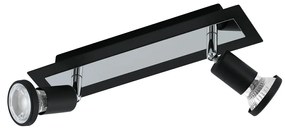 Φωτιστικό Σποτ Eglo 94964 SARRIA Μαύρο Ματ (Black Mat)|Χρώμιο (Chrome) 3000K