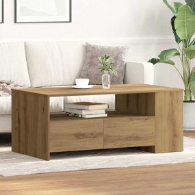 vidaXL Τραπέζι του καφέ - Δρυς Artisan - 102x55x43.5 εκ - Κατασκευασμένο από Επεξεργασμένο Ξύλο