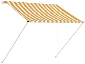 vidaXL Τέντα Συρόμενη Κίτρινο / Λευκό 100 x 150 εκ.