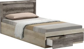 Κρεβάτι μονό Olympus pakoworld με συρτάρι castillo toro 100x200εκ