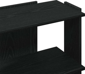 vidaXL Βιβλιοθήκη 3 Επιπέδων Μαύρη 60x30x60 εκ. από Επεξεργ. Ξύλο