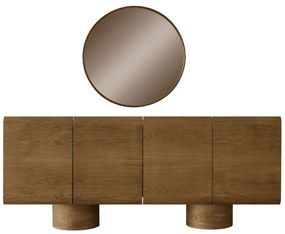 Μπουφές Με Καθρέπτη Asos 783-6500 200x45x87/81x81cm Brown Mdf