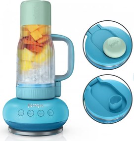 Φορητός μπλέντερ Ninja BlendBoss DB351EUBL, 1100 W, 710 ml, 3 προγράμματα, Auto-iQ, CrushBlade, Μπλε