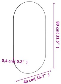 vidaXL Καθρέφτης 80 x 40 εκ. Γυάλινος