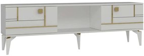 Έπιπλο Τηλεόρασης Madera 475OLV3089 150x29,6x44,6cm White-Gold