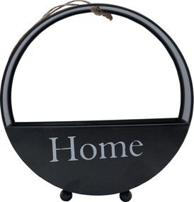 Μαύρο Μεταλλικό Ράφι Διάμετρος 20cm και Βάθος 6.5cm