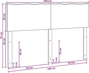 vidaXL Κεφαλάρι με φυσική άκρη ROSTOCK Λευκό 160 εκ.