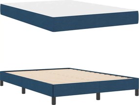 vidaXL Κρεβάτι με ελατήρια Μπλε 160 x 200 cm ύφασμα
