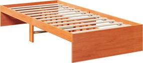 vidaXL Κρεβάτι ημέρας χωρίς στρώμα Καφέ κεριού Στερεό ξύλο πεύκο
