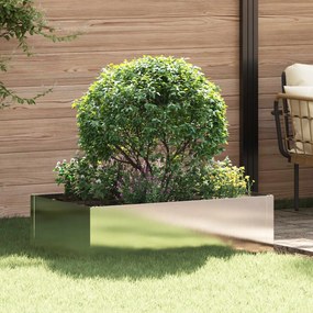 vidaXL Περίγραμμα γκαζόν 100 x 60 x 35 cm Ατσάλι Ασημί