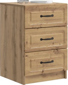 vidaXL Κομοδίνο Artisan Δρυς 43 x 41 x 63,5 εκ. Επεξεργασμένο Ξύλο