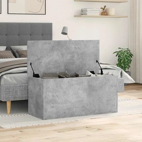 vidaXL Κουτί Αποθήκευσης Γκρι Σκυροδέματος 100x42x46 εκ. Επεξεργ. Ξύλο