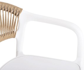 ΠΟΛΥΘΡΟΝΑ ΠΟΛΥΠΡΟΠΥΛΕΝΙΟΥ EVA HM6155.01 ΛΕΥΚΗ ΜΕ ΜΠΕΖ ΣΧΟΙΝΙ 58,5x49x83,5Υεκ.