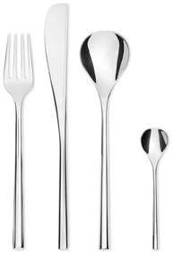 Μαχαιροπίρουνα MU TI04S24 (Σετ 24Τμχ.) Silver με Δώρο 2 Δαχτυλίδια Πετσέτας Alessi 24 τμχ Stainless Steel