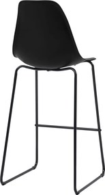 vidaXL Καρέκλες Μπαρ 6 τεμ. Μαύρες Πλαστικές