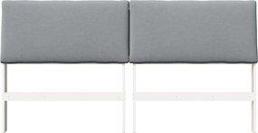 vidaXL Ταπετσαρισμένο κεφαλάρι Ανοιχτό γκρι 200 cm