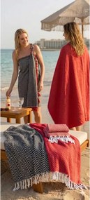Stewehome Σετ 2 τεμαχίων πετσέτες παραλίας από 100% βαμβάκι πλεκτές 100x180 cm