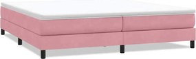 vidaXL Κρεβάτι Boxspring χωρίς Στρώμα Ροζ 200x210 εκ. Βελούδινο