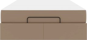 vidaXL Σκελετός κρεβατιού με στρώμα Άλλο 2 pcs Ώχρα PVC