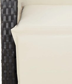 vidaXL Σετ Τραπεζαρίας Κήπου 5 Τεμαχίων Μαύρο Συνθ. Ρατάν με Μαξιλάρια