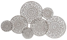 Διακόσμηση τοίχων DKD Home Decor Ξύλο από Μάνγκο Τροπικό Κύκλους (108 x 3,5 x 64 cm)