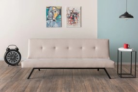 Τριθέσιος Καναπές Κρεβάτι Κρέμα NILUNE 64x180x78