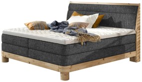 Επενδυμένο κρεβάτι Verion με στρώμα και ανώστρωμα-Gkri-140 x 200