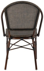 Καρέκλα PRETORIA C5718 Μεταλλική Bamboo Look Καφέ 54x62x89 εκ. 54x62x89 εκ.