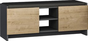 Παπουτσοθήκη Zulla Megapap χρώμα ανθρακί - sapphire oak 110x37x43εκ.