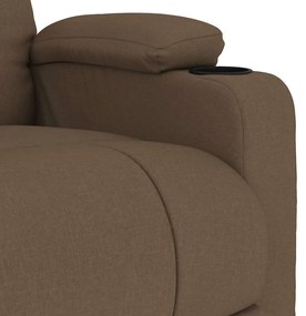 vidaXL Πολυθρόνα Μασάζ Καφέ Υφασμάτινη