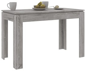 vidaXL Τραπεζαρία Γκρι Sonoma 120 x 60 x 76 εκ. από Επεξεργασμένο Ξύλο