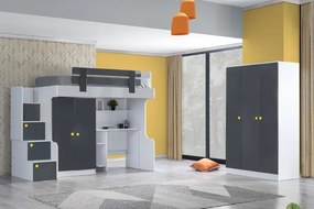 Stewehome Σετ επίπλων με διπλό ντουλάπι και τραπέζι με τριπλό ντουλάπι
