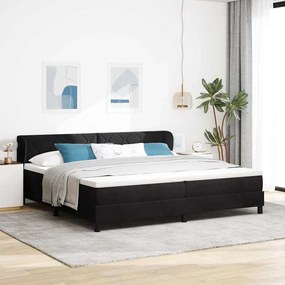Κρεβάτι Box Spring vidaXL με Στρώμα Μαύρο 200x200 εκ. από Βελούδο