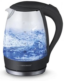 Βραστήρας Νερού 2200W Μαύρο Γυαλί Φωτισμός LED Μπλε Salto Angel ESPEKK011K Esperanza ESPEKK011K