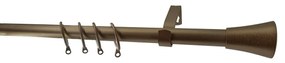 Κουρτινόξυλο Φ19mm Μονό Επεκτεινόμενο 120-210cm Με Άκρα Grace Gold Mat 999164